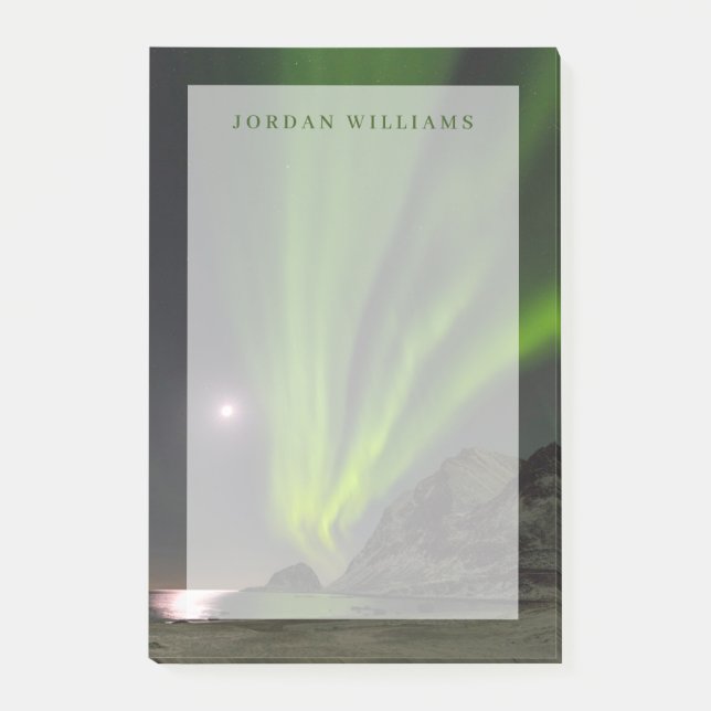 Norra Ljus | Norgen Haukland Beach Post-it Block (Framsida)