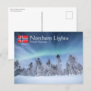 Norra Ljus Norgen Vykort