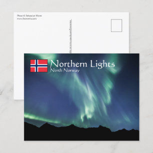 Norra Ljus North Norge-vykort Vykort