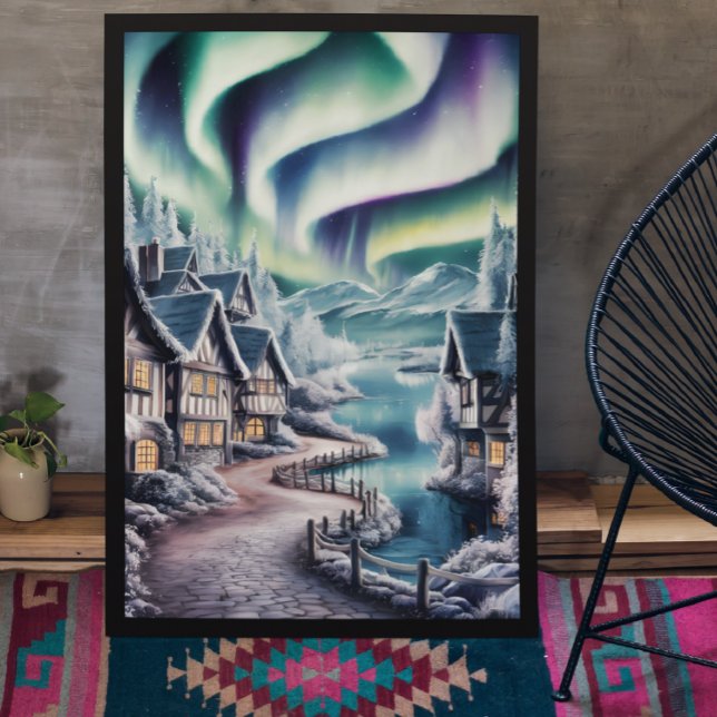Norra Ljus Över en charming House Poster (Skapare uppladdad)