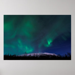 Norra Ljus Över Mt Noulja Poster