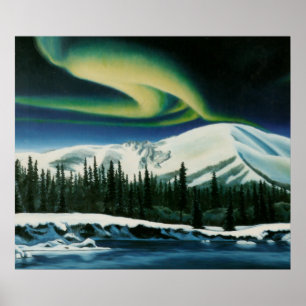 Norra Ljus Painting Yukon Ligcape Poster