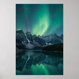 Norra Ljus Panorama - trepanelens landskap P Poster