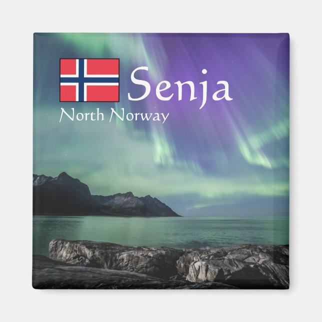 Norra Ljus Senja Magnet (Framsidan)