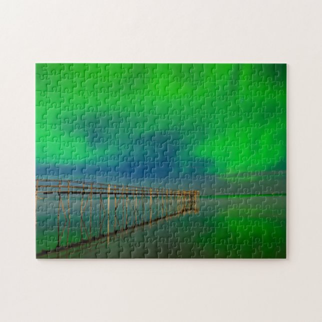 Norra Ljus | Sjö Winnipeg Kanada, Manitoba Pussel (Horisontell)