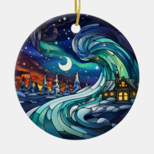 Norra Ljus Swirl-glasets utsmyckning Julgransprydnad Keramik