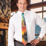 Norra Ljus vid Sjö Neck Tie Slips<br><div class="desc">Det här är den otroliga öga som fångar norra Ljus med sin glödande orange,  gult,  lila och blånyans som just drog in dig! Och reflektionen över Sjö tillför ytterligare ett slående inslag! Det kommer säkerligen att bli ett underbart samtal biet!</div>