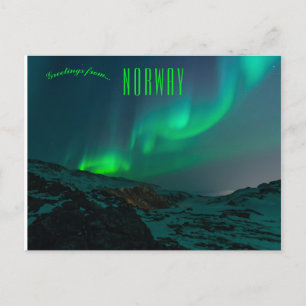 Norra Ljus vid Tromsos Norge Vykort