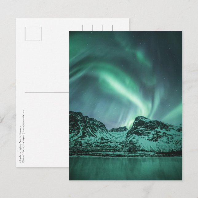 Norra Ljus Vykort (Fram/baksida)