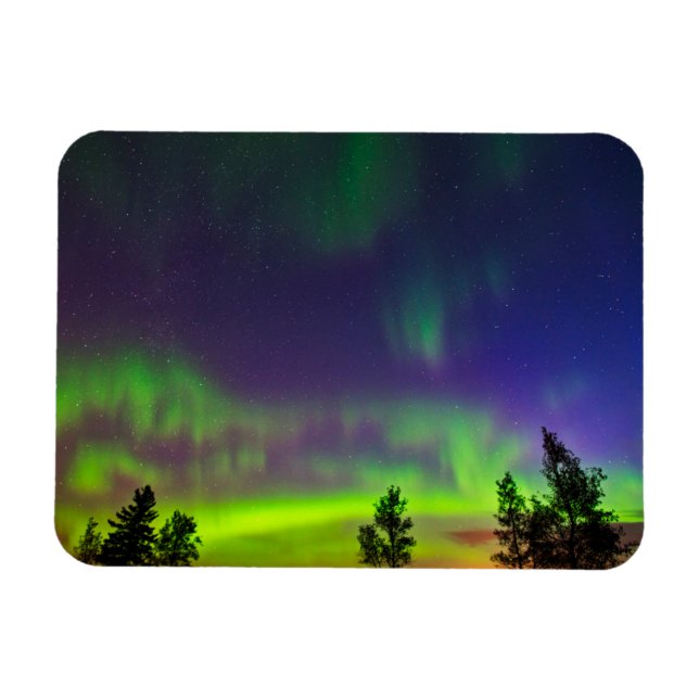 Norra ljuset | Manitoba Kanada Magnet (Horisontell)