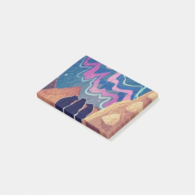 Norra ljusstrålar post-it block (Vinklad)