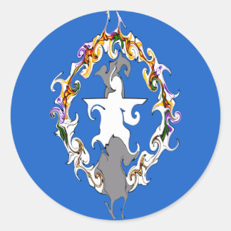 Norra Marianas Gnarly Flagga Runt Klistermärke