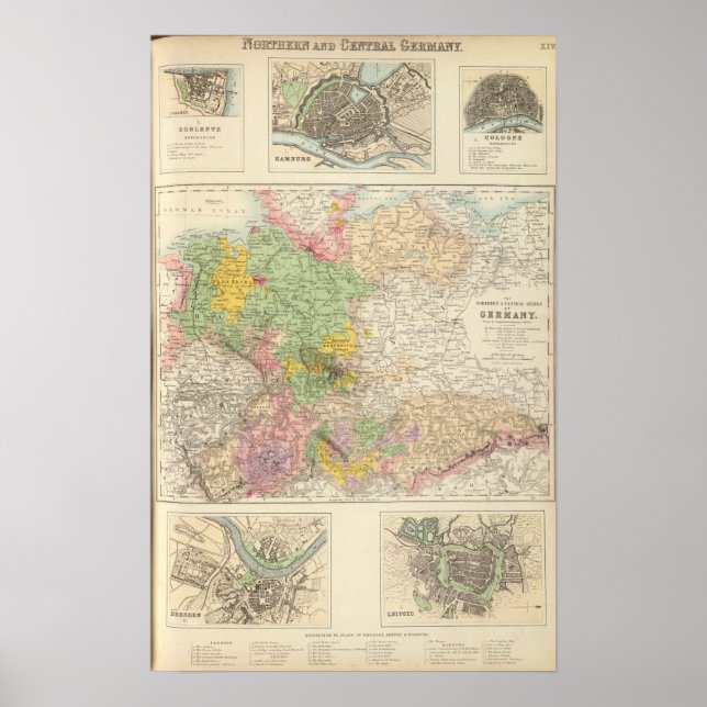 Norra och centrala Tysklanda Poster (Framsidan)