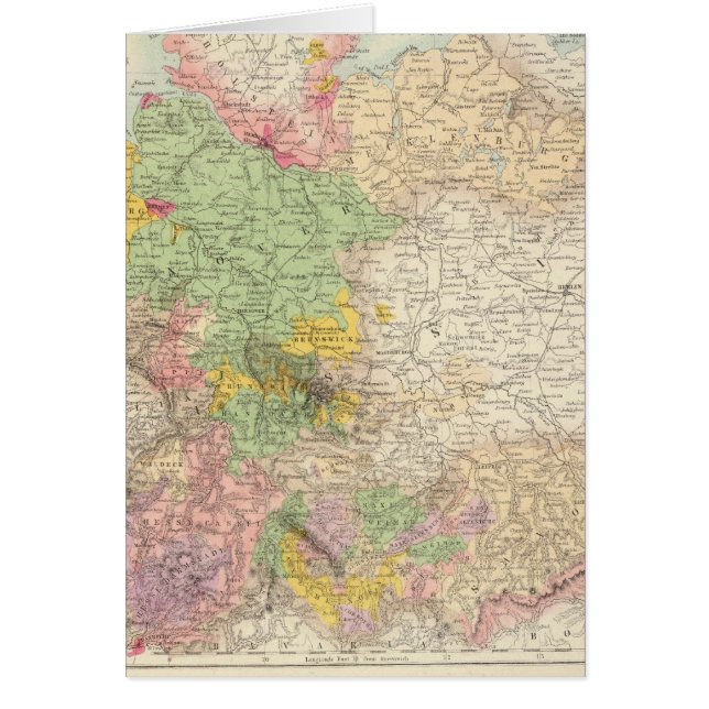 Norra och centrala Tysklandare Hälsningskort (Framsidan)