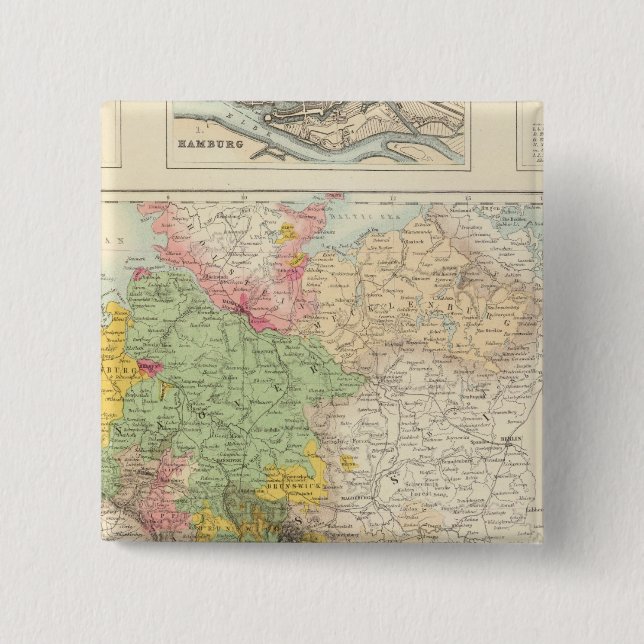 Norra och centrala Tysklandare Knapp (Framsida)