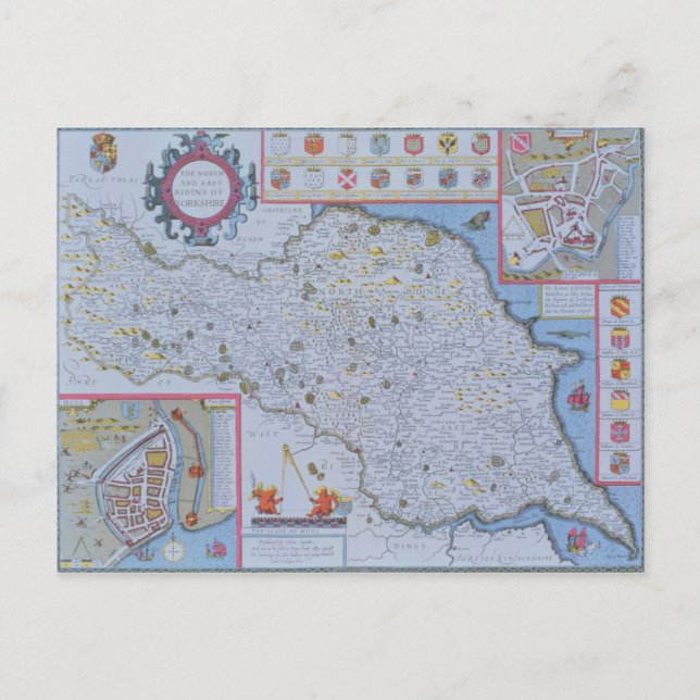 Norra och Öster Ridings of Yorkshire Vykort (Framsida)