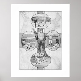 Norra Öster syd-Västern-basket, konstutskrift Poster