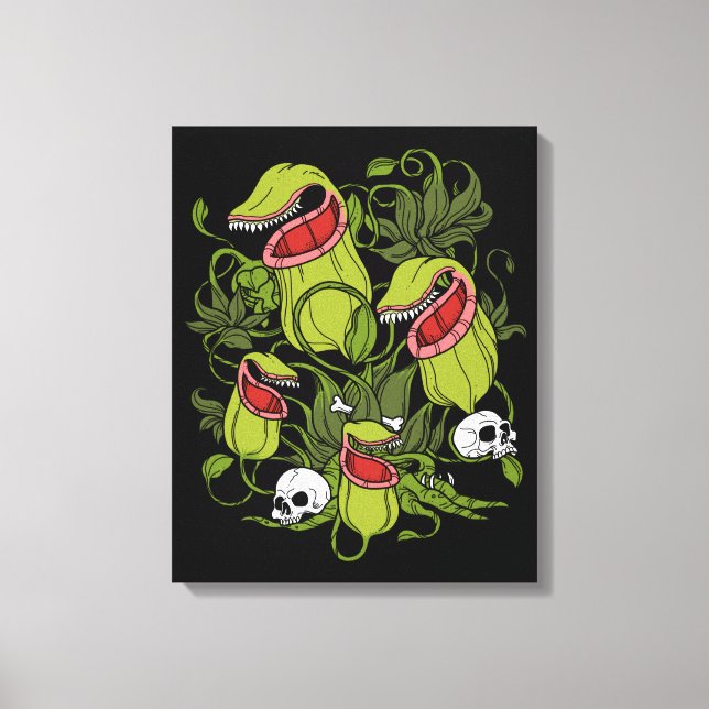 Norra Pitcher Sarracenia Carnivorous Plants Canvastryck (Framsida)