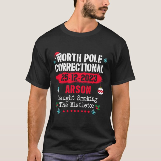 Norra polens korrektionsarson ertappade rökningen. t shirt (Framsida)