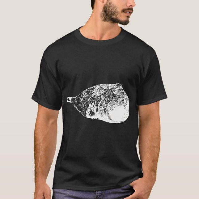 Norra Puffers fisk Vit tryck T Shirt (Framsida)