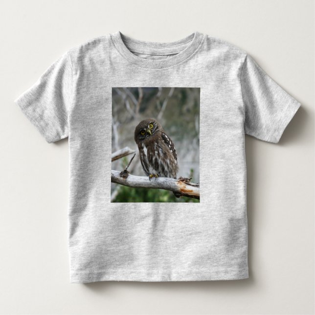 Norra Pygmy Uggla Småbarn T-Shirt (Framsida)