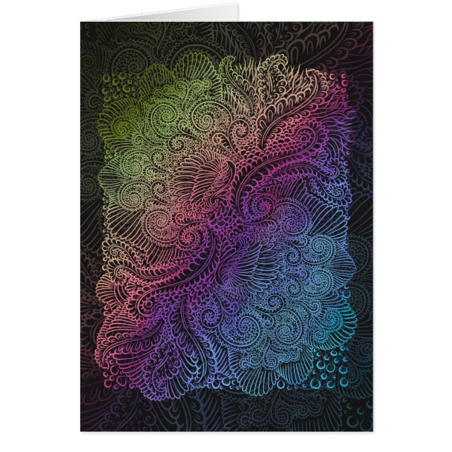 Norra regnbågnatten hälsningskort (Framsidan)