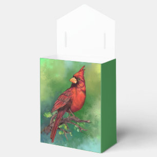 Norra Röd Kardinal Fågelpresentbox Presentaskar