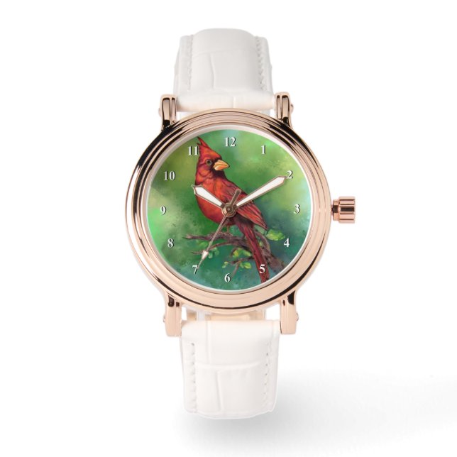 Norra Röd Kardinal Ur Armbandsur (Framsida)