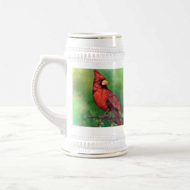 Norra Röda kardinal Beer Stein Sejdel (Vänster)