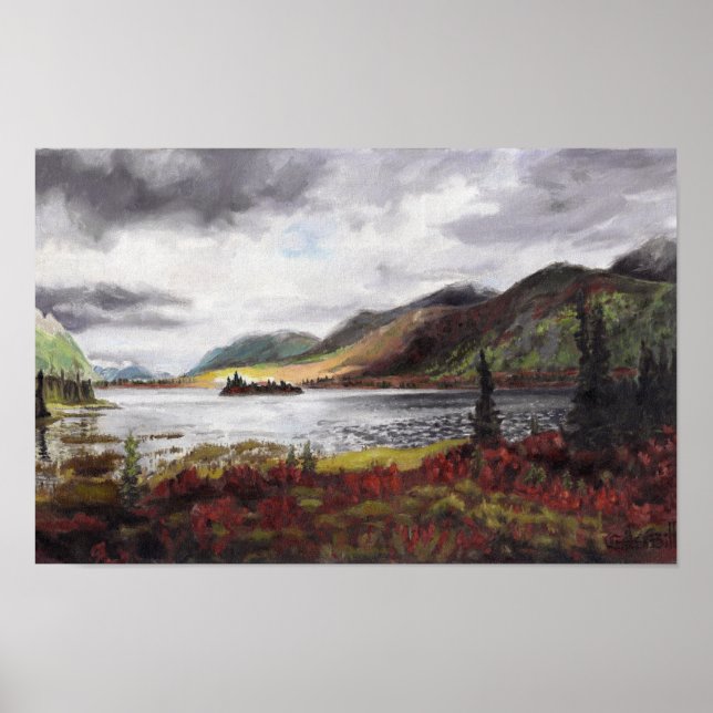 Norra Sjö hösten: 17 x 11 Skriv ut Poster (Framsidan)