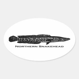 Norra Snakehead Ovalt Klistermärke