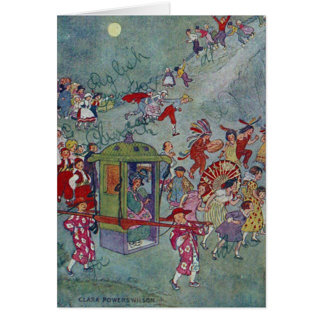 Norra södra Öster Väster Hälsningskort (Framsidan)