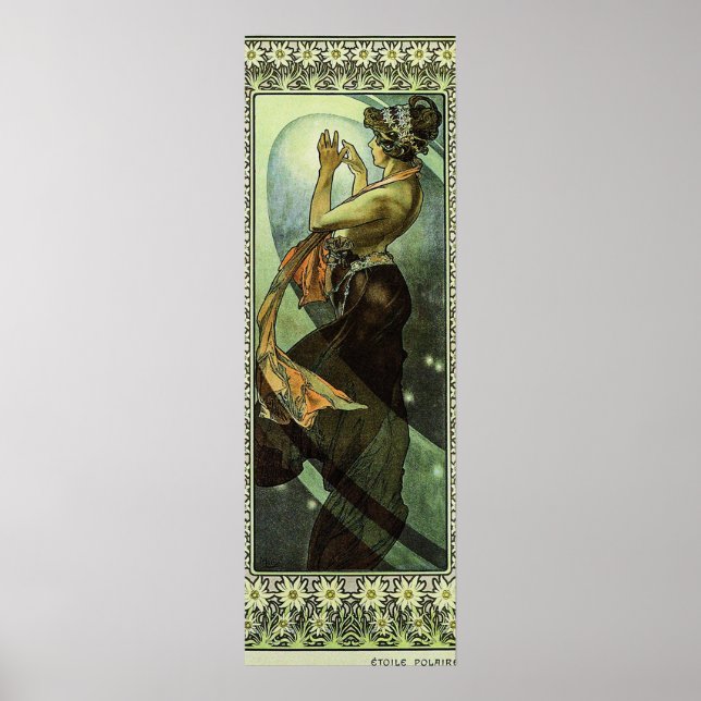 Norra stjärnan av Alphonse Mucha Poster (Framsidan)