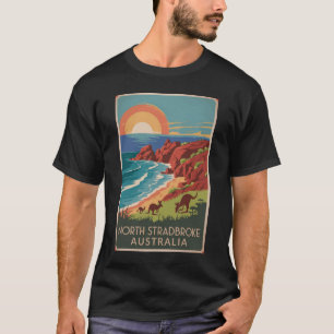 Norra Stradbroke Island Kangaroos Illustration T Shirt
