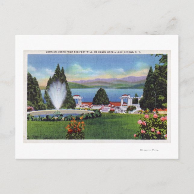 Norra utsikt över Sjö från Ft. William Henry Vykort (Framsida)