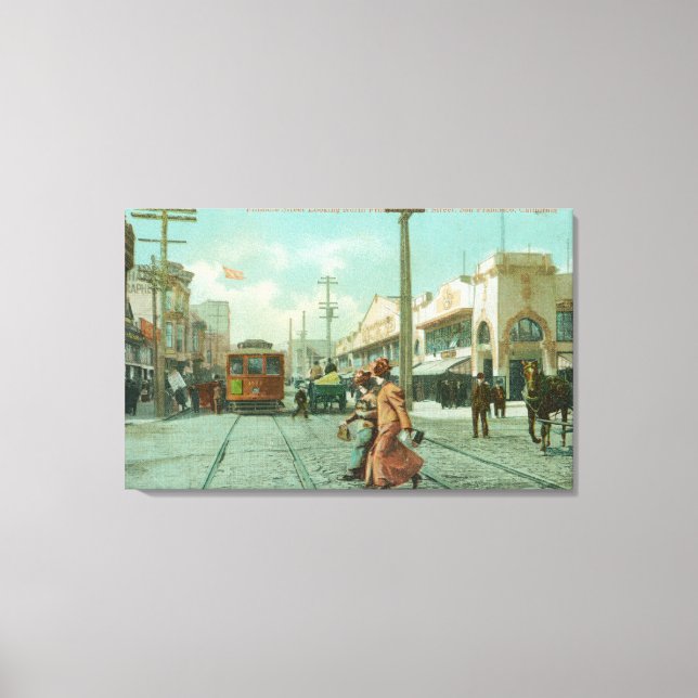Norra vy över Fillmore St från O'Farrell St Canvastryck (Framsida)