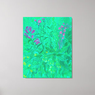 Norra Wildblommor Sommblomstrande Blommigt Paintin Canvastryck