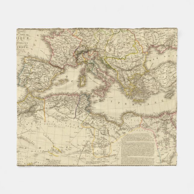 Norrafrika, medelhavs- hav fleecefilt (Framsidan (Horisontell))