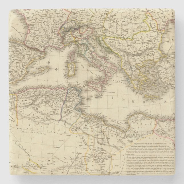 Norrafrika, medelhavs- hav underlägg sten (Framsidan)