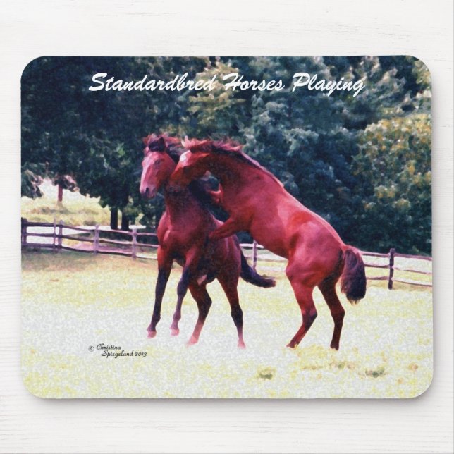 Norrashästar som spelar Mousepad Musmatta (Framsidan)