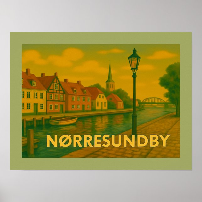 Nørresundby Danmark Bro Poster (Framsidan)