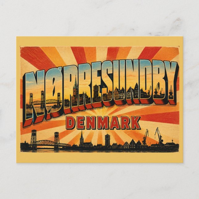 Nørresundby Danmark Bron Vykort (Framsida)