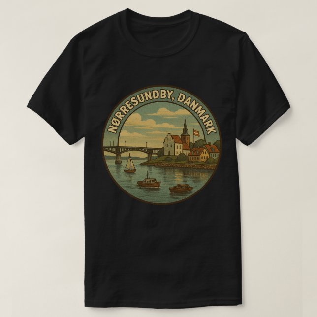 Nørresundby Denmark Bridge T Shirt (Design framsida)