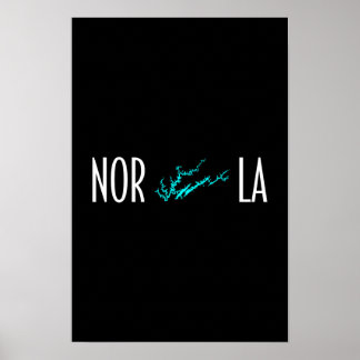 Norris Lake Tennessee Kustlinje Kart Typografi Poster