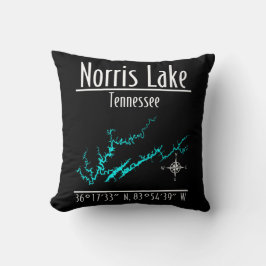 Norris Lake Tennessee Kustlinjekarta Koordinater Kudde