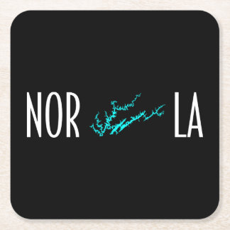 Norris Lake Tennessee Kustlinjekarta Typografi Underlägg Papper Kvadrat