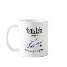 Norris Lake Tennessee Kustlinjekoordinater