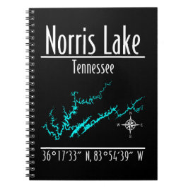 Norris Lake Tennessee Strandkartskoordinater Anteckningsbok