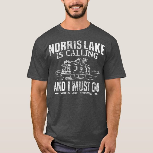 Norris Sjö ringer upp Tennessee Houseboat T Shirt (Framsida)