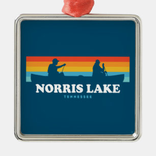 Norris Sjö Tennessee Canoe Julgransprydnad Metall